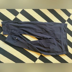 Lululemon Pace Rival Crop size 10 navy blue